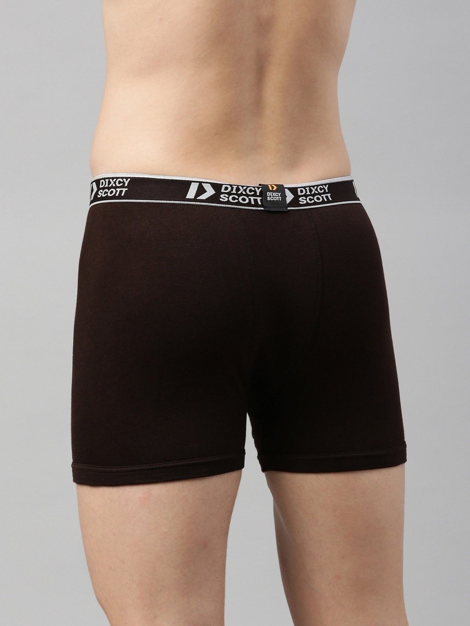 Dixcy Scott Originals Brown Cotton Regular Fit Trunks