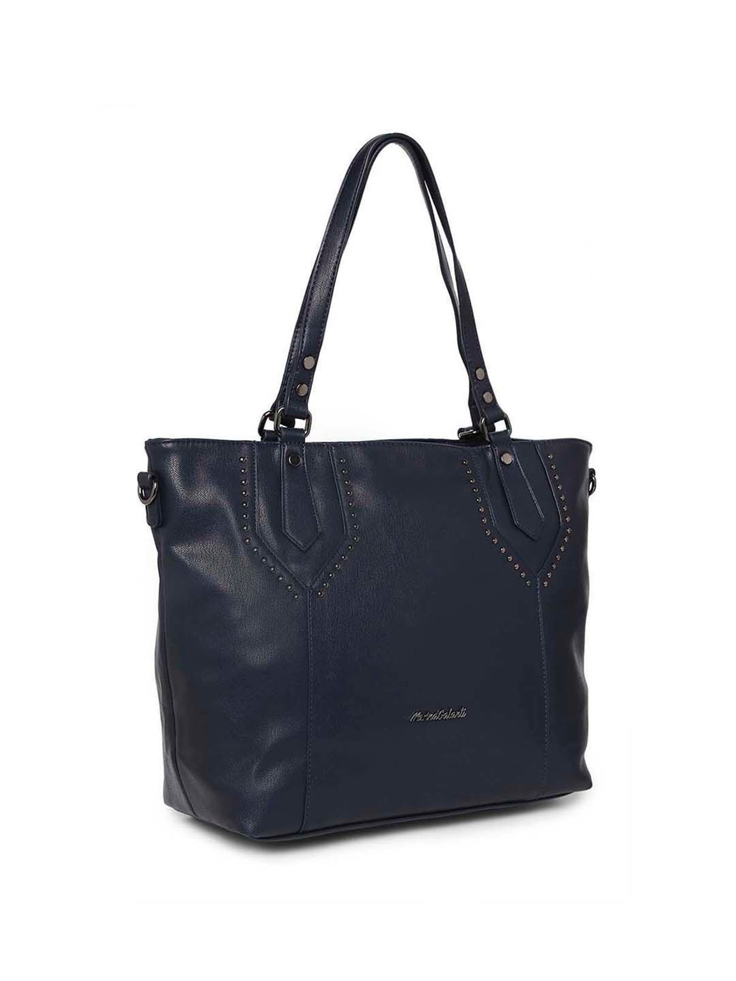 Marina Galanti Navy Rivets Medium Tote Handbag