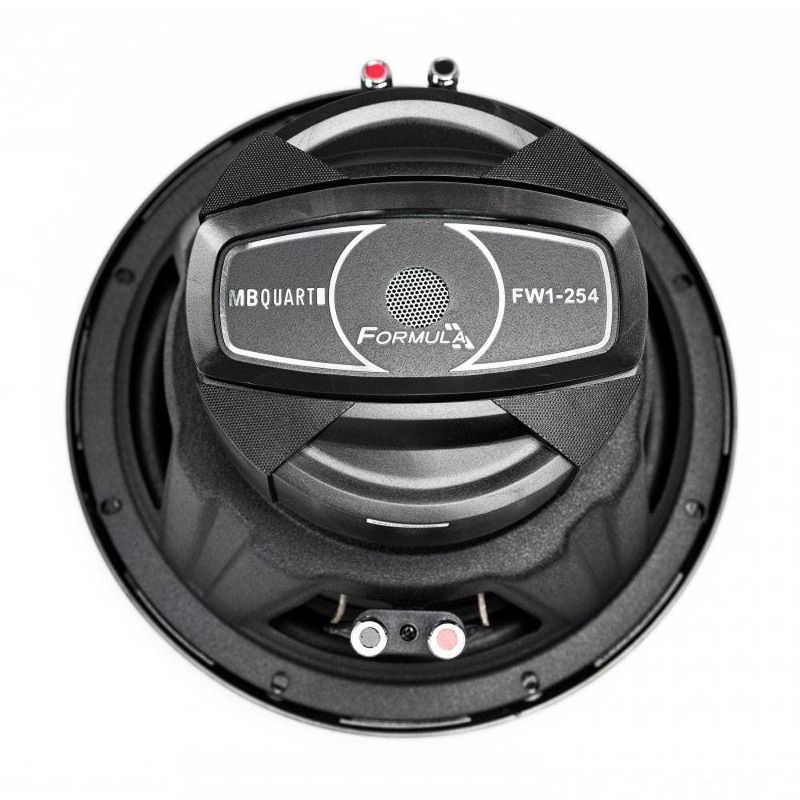 MB Quart FW-1254 Formula 10 Inch 600 Watt DVC 4 Ohm Car Audio Subwoofer, Black