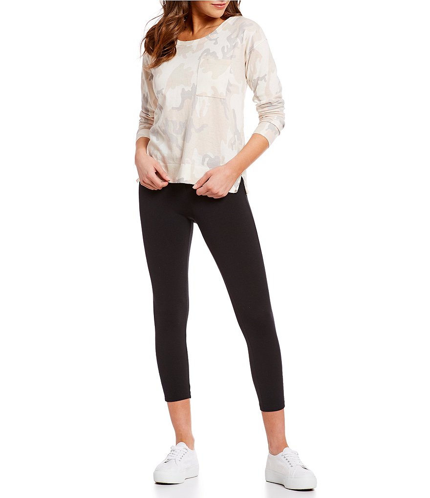 HUE Blackout Cotton Capri Leggings