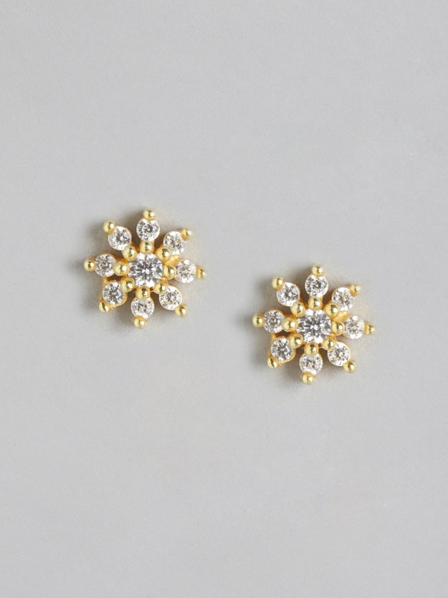 Zavya 925 Sterling Silver Radiant Glow Stud Earrings For Women