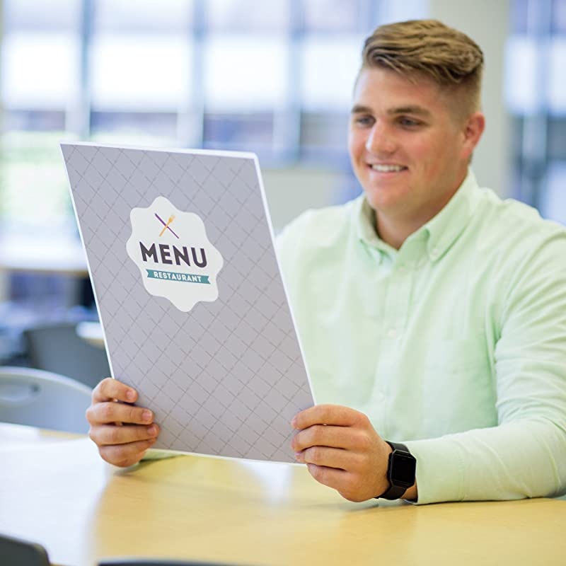 Laminating Pouches Thermal Menu Size 175 x 115 Inches 3 Mil 25 Pack 52011clear