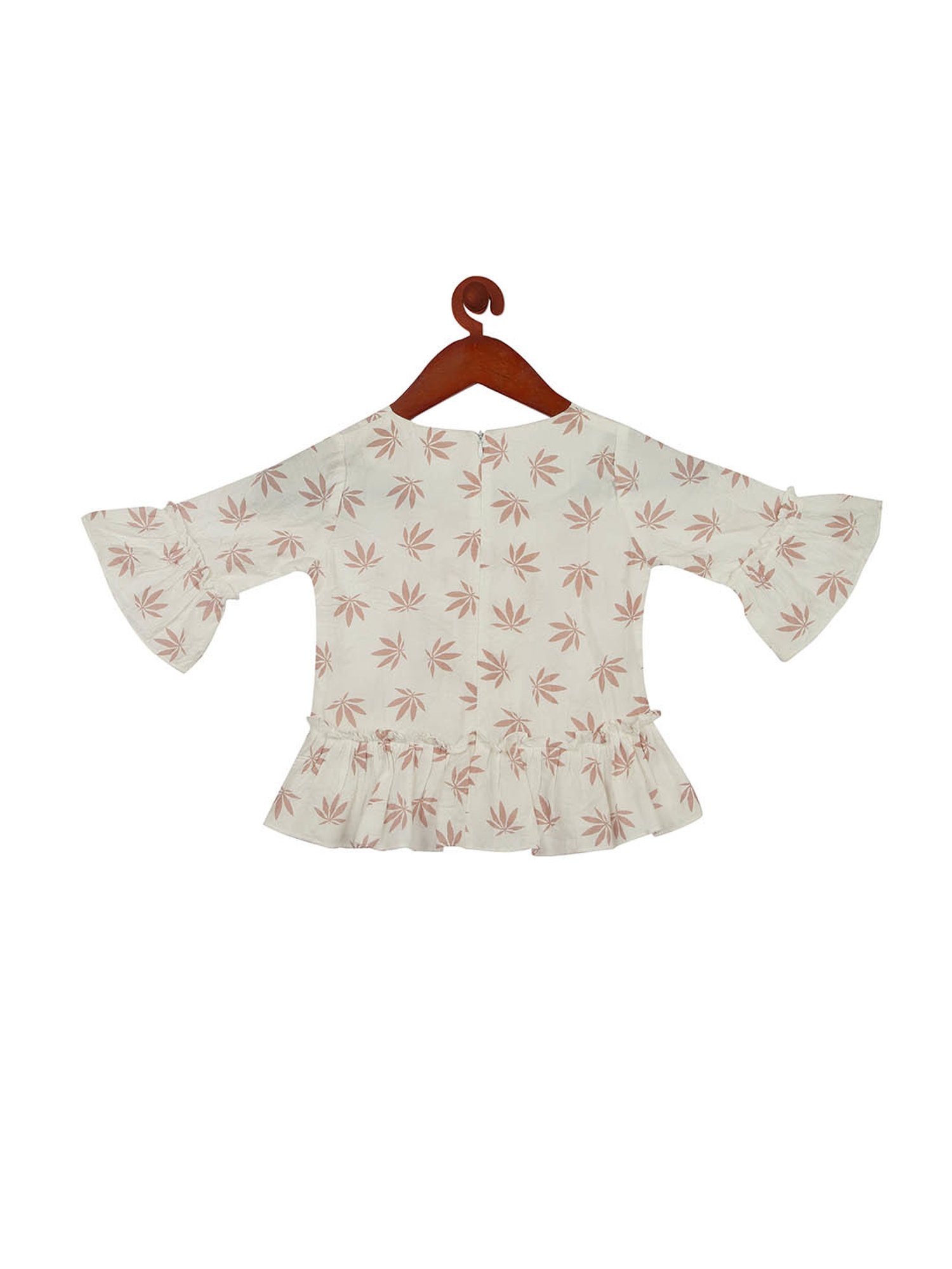 Tiny Girl Cream Printed Top