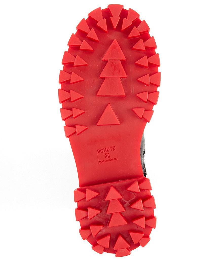 Schutz Ann Leather Lugged Chelsea Booties