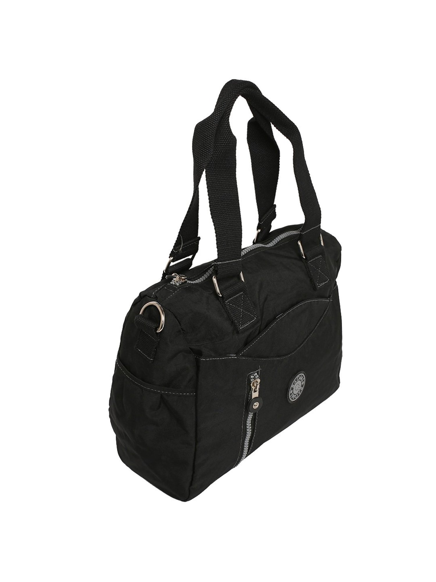 Baomi Black Solid Medium Handbag