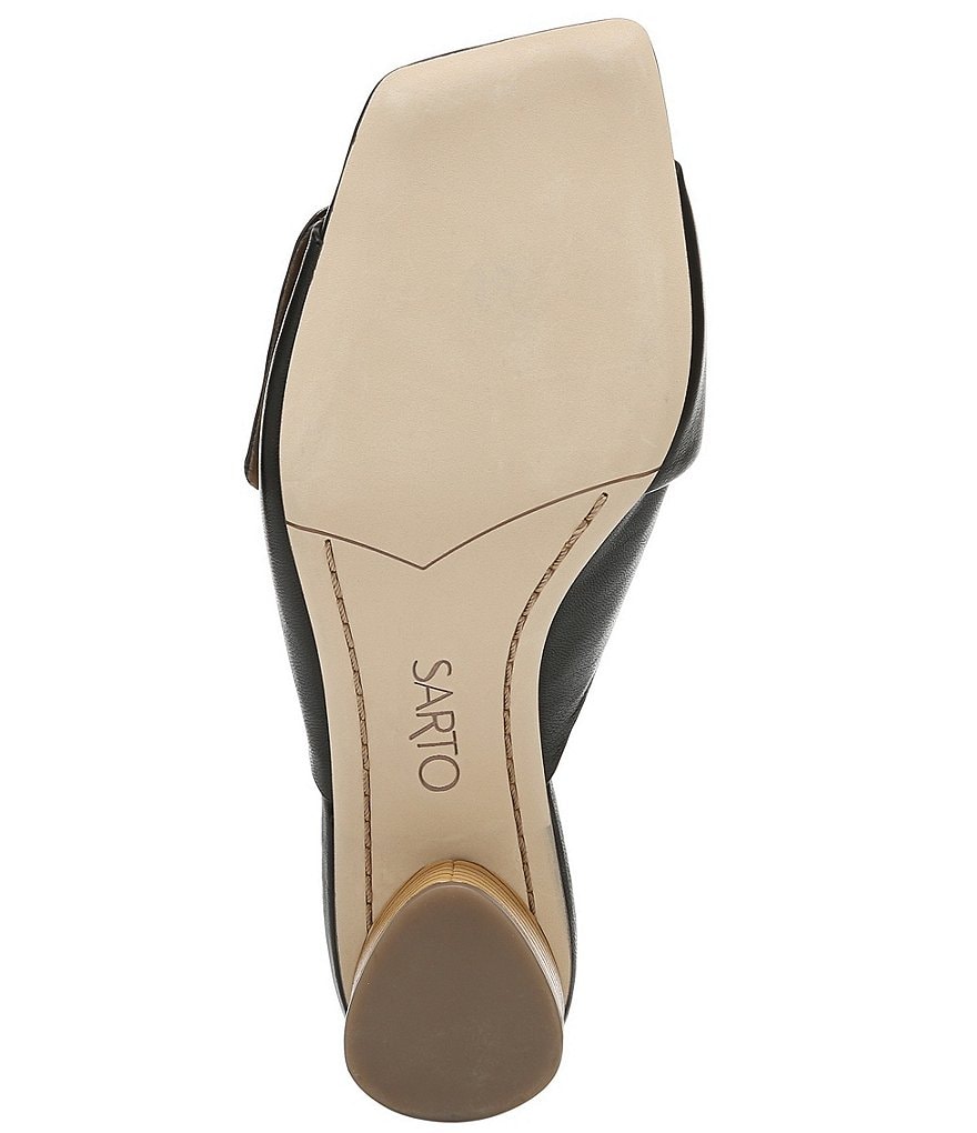 Sarto by Franco Sarto Violet Leather Square Toe Mules
