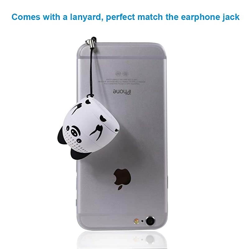 Small Bluetooth Speaker Mini Size but Great Sound QualityPhoto Selfie Button amp Answer Phone CallsBTS0011A White Pig