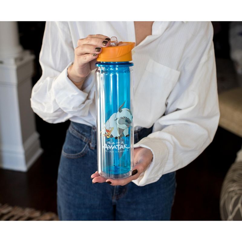 Surreal Entertainment Avatar: The Last Airbender Aang and Appa Water Bottle | Holds 16 Ounces