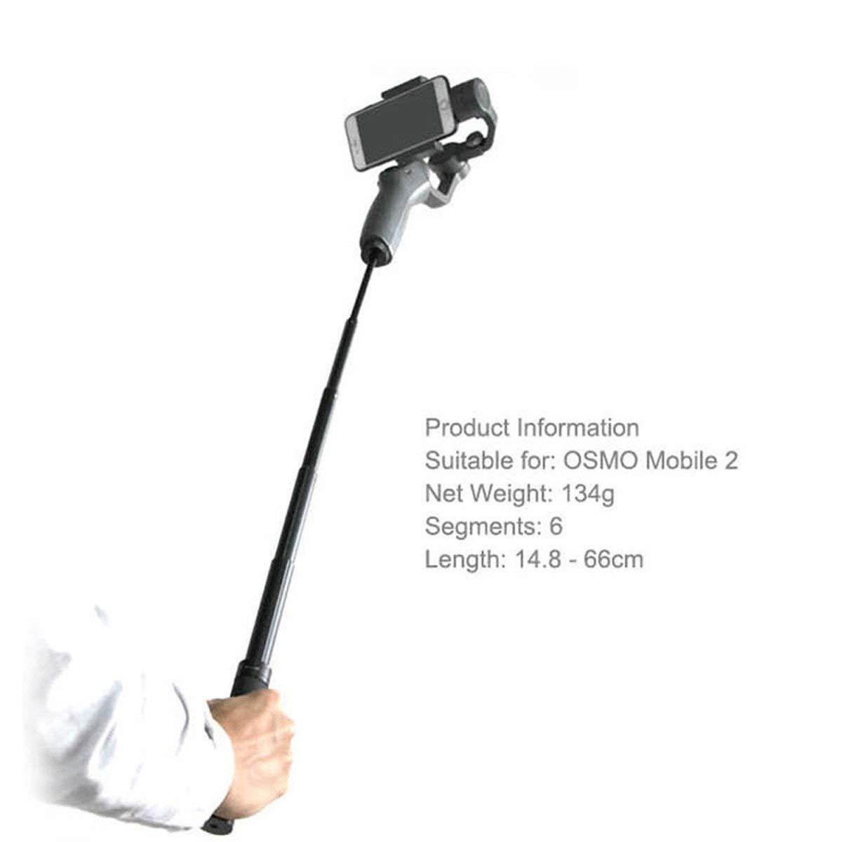 DJI OSMO Mobile 2 Extension Selfie Stick, iKNOWTECH Handheld Gimbal Extension Rod Scalable Holder Selfie Stick for DJI OSMO Mobile 2