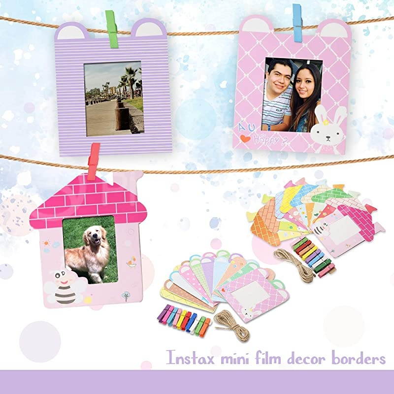 INSTAX Mini Instant Film (X1) (20 Exposures) + INSTAX Ice Blue 168 Piece Accessory Bundle W/Camera Case, Selfie Lens, Photo Album, Decorative Stickers, Frames & More