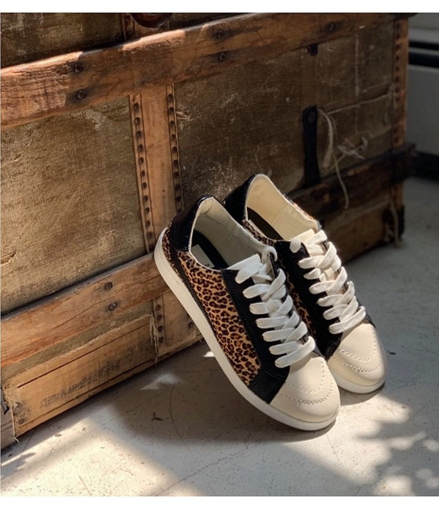 Dolce Vita Nino Leopard Print Calf Hair Sneakers