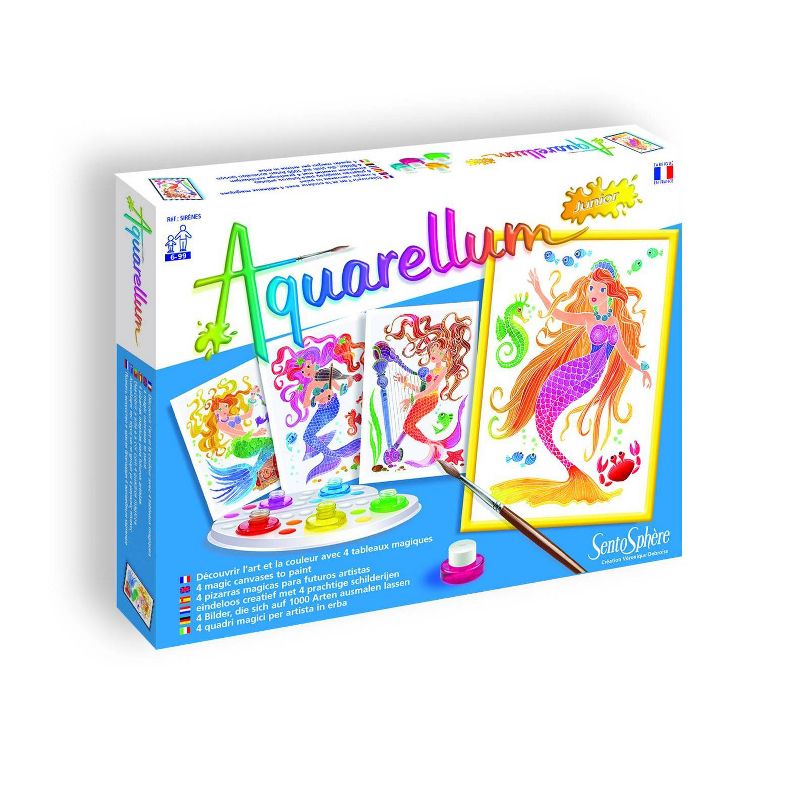 12pc Aquarellum Junior Mermaids Painting Kit - SentoSphere USA