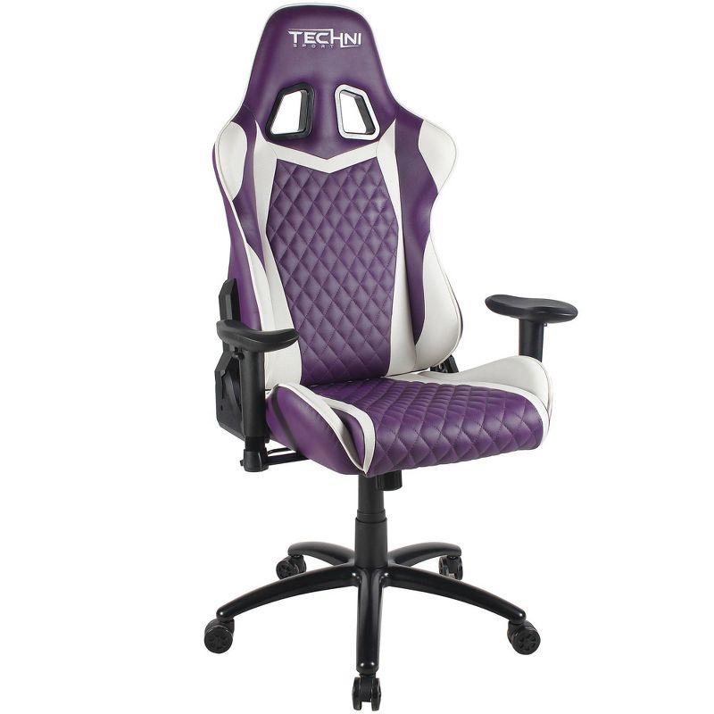 Ergonomic High Back Racer Style Video Gaming Chair Purple - Techni Sport