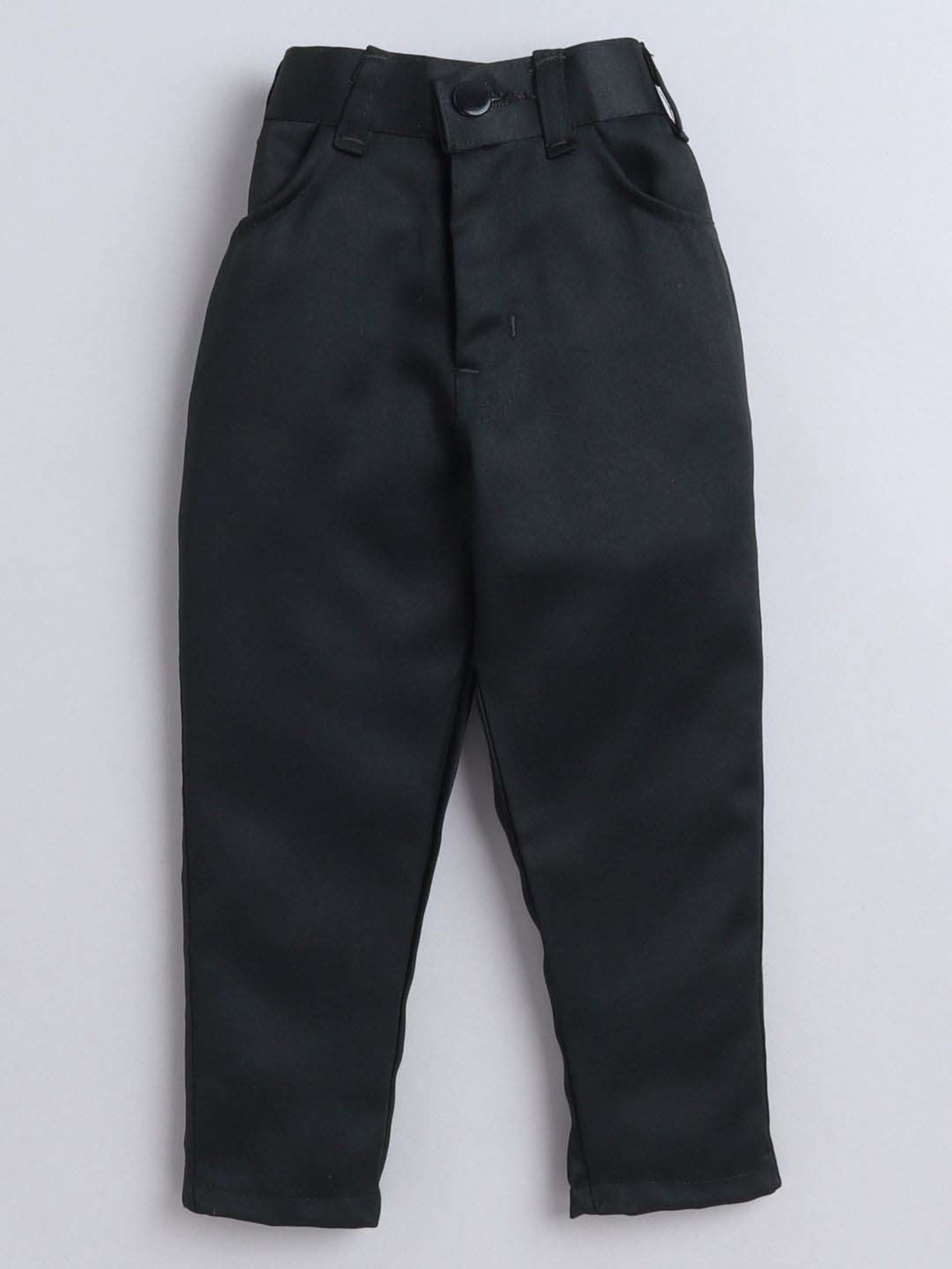 Fourfolds Boys Dark Green Solid Full Sleeves Clothing Set