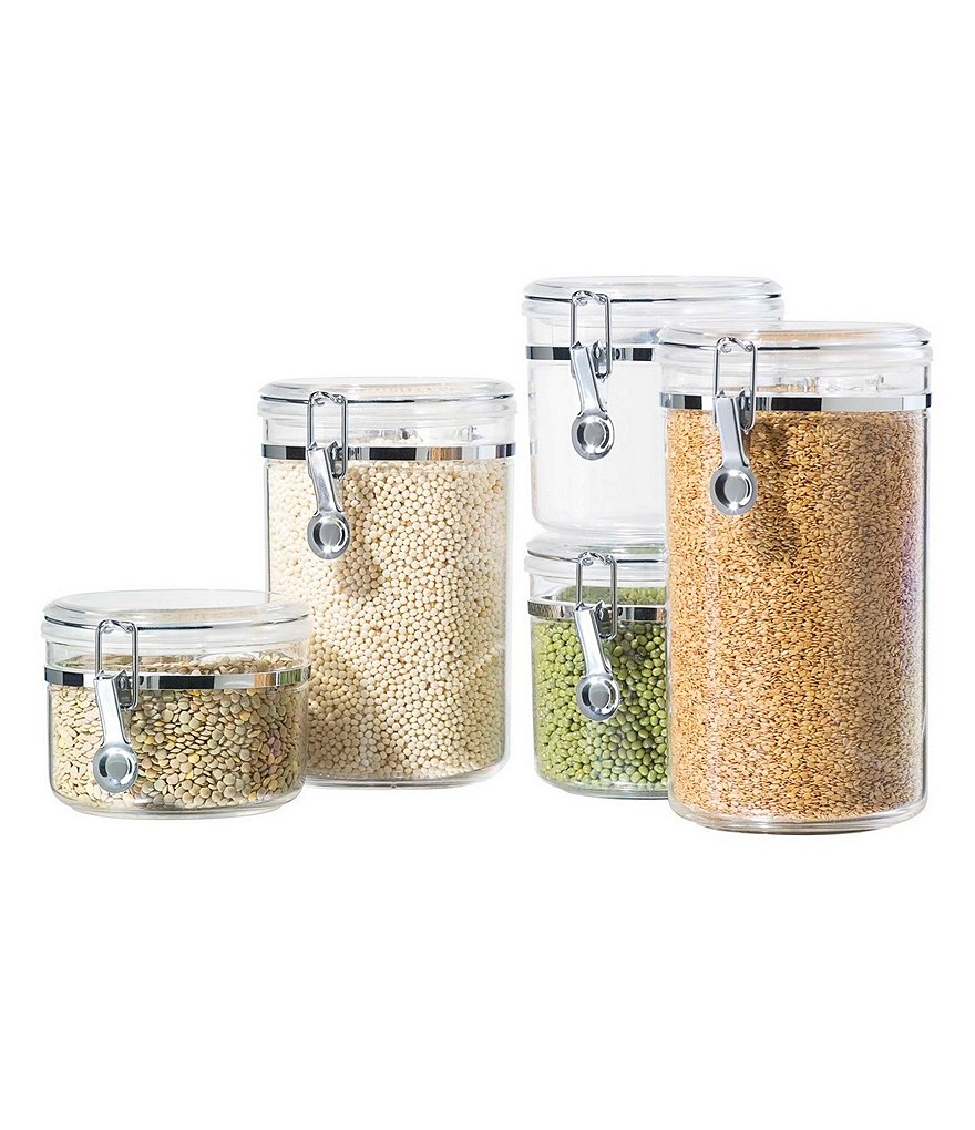 Oggi 5-Piece Airtight Acrylic Canister Set