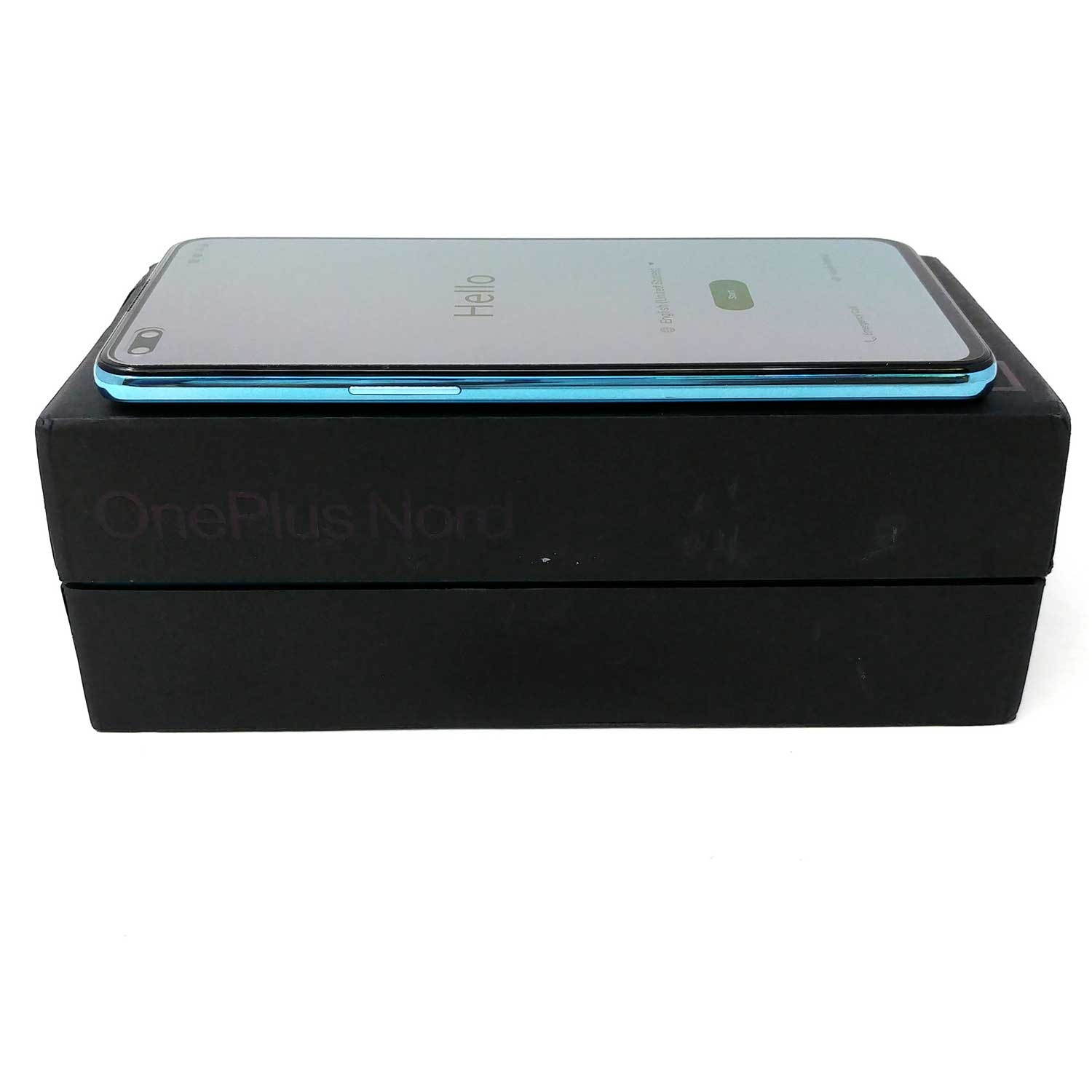 OB OnePlus Nord 256GB AC2001 GSM Factory Unlocked 5G 6.44 in Fluid AMOLED Display 12GB RAM Quad Camera Smartphone - Blue Marble - International Version