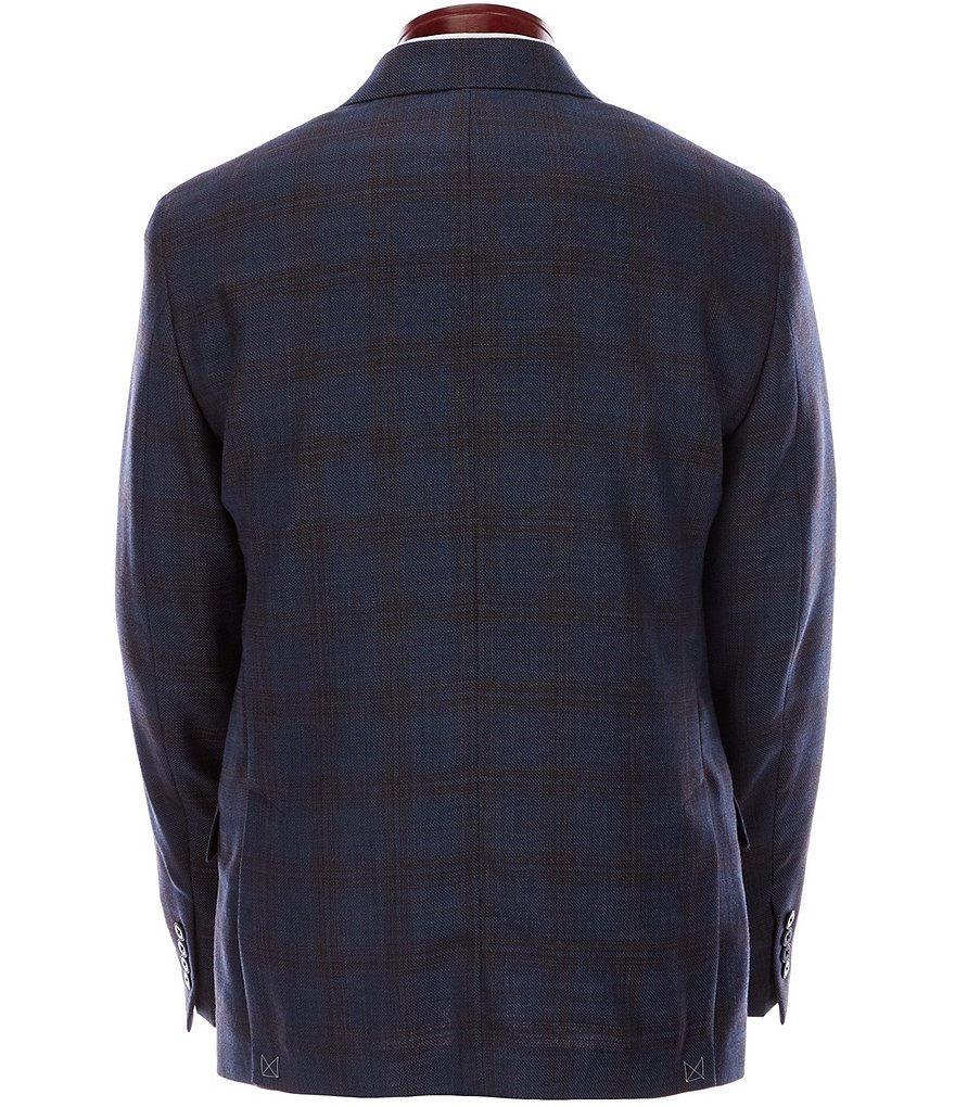 Psycho Bunny Slim Fit Navy Windowpane Wool Sportcoat