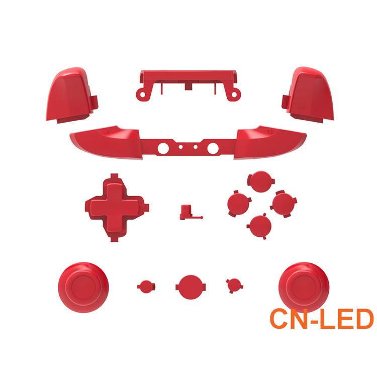 WPS Matte RED ABXY Dpad Triggers Full Buttons Set Mod Kits for Newest Xbox One Slim/Xbox one S Controller with Screwdriver (Torx T6 T8) Set  for 1708 version