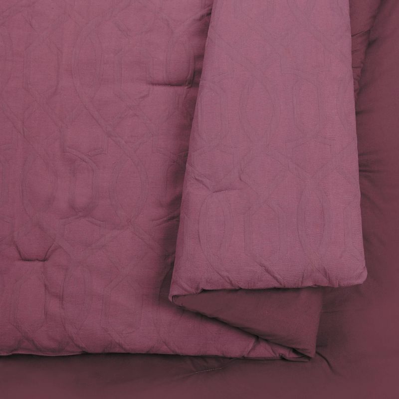 King 3pc Aubergine Matelasse Comforter Set Purple - Ayesha Curry