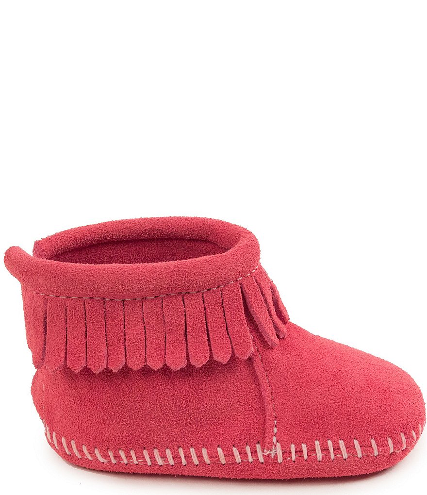 Minnetonka Kids' Back Flap Bootie Crib Shoe (Infant)
