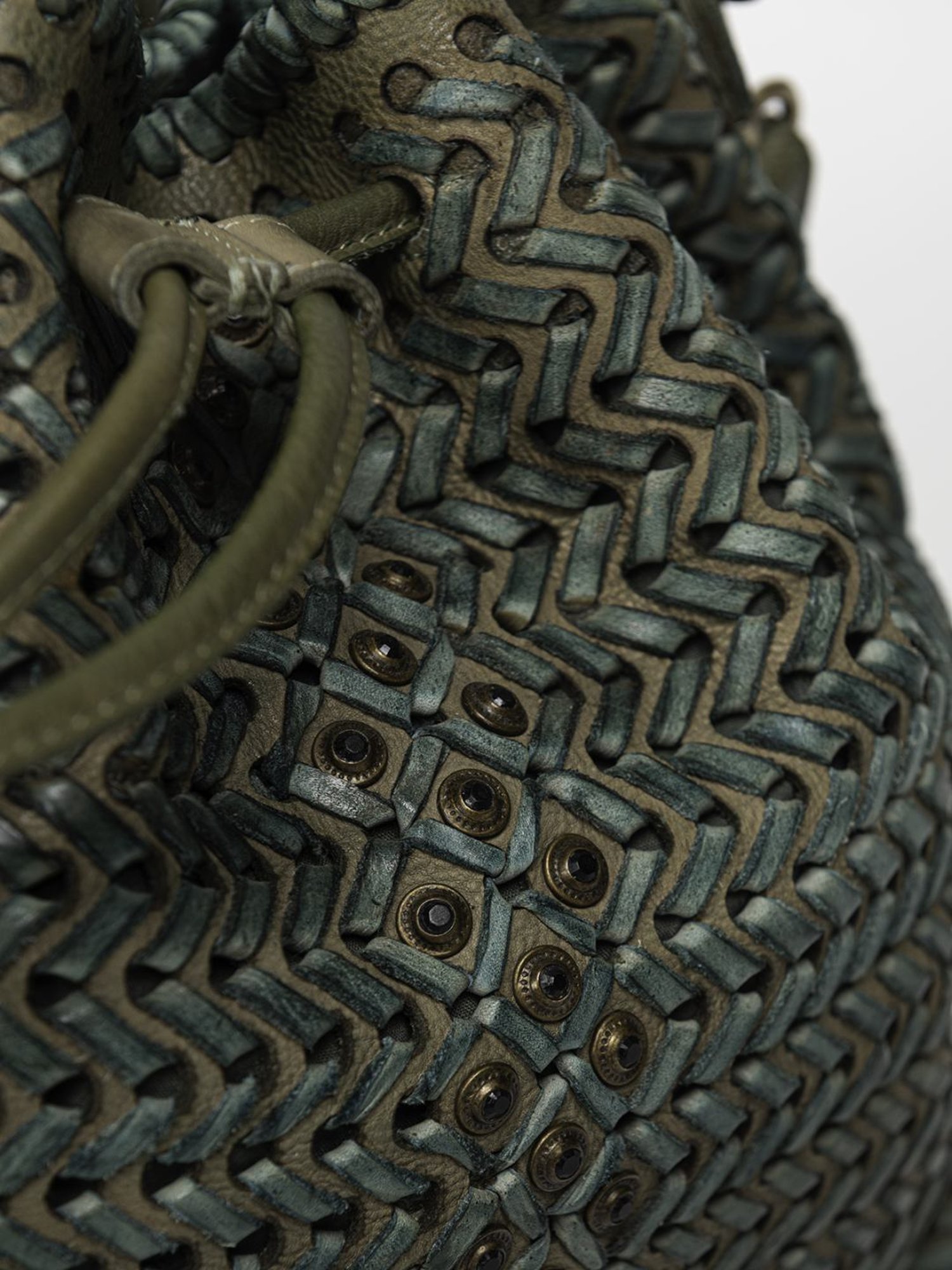 Art N Vintage Joelle Olive Leather Textured Small Sling Handbag