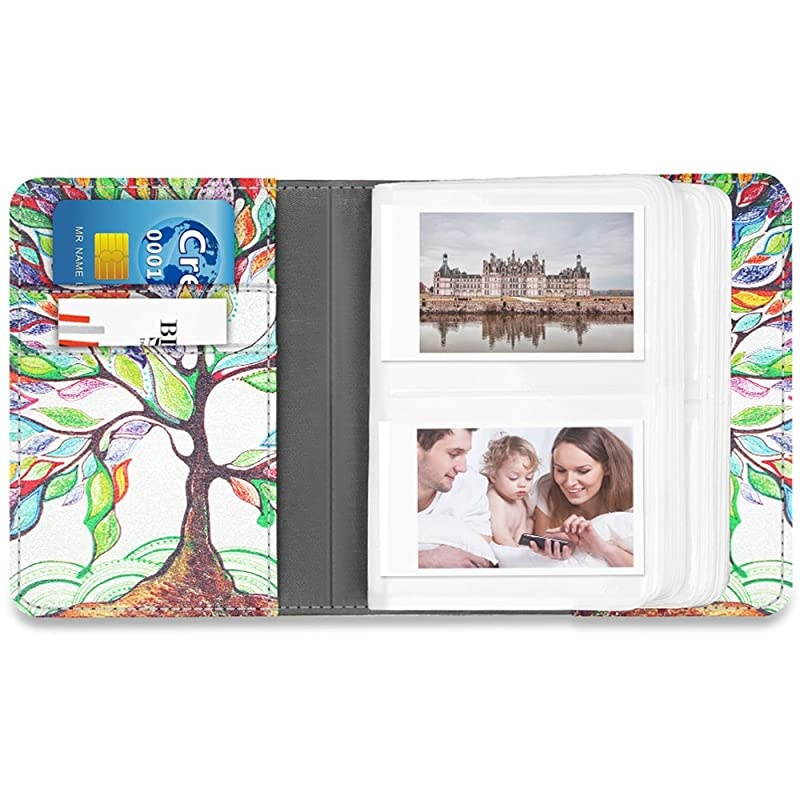 Mini Photo Album for 3Inch Film 104 Pockets Album for Fujifilm Instax Mini 11Mini 9Mini Link PrinterMini LiPlay Canon Ivy CLIQ Polaroid Kodak Instant Print Camera Love Tree