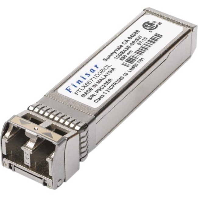 Finisar FTLX8574D3BCL 850Nm Vcsel, Pin, 10Gbase-Sr/Sw, 1200-Mx-Snl-I, 10.5 Gb/S Multi-Rate Transceive