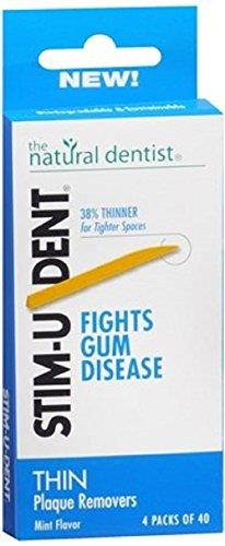 Natural Dentist 1165539 Stim-U-Dent Thin Plaque Removers Mint Case Of 6 4 Packs