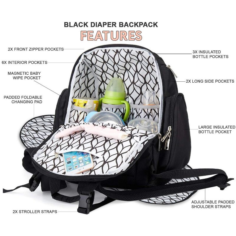 The Physics of HipHop Diaper Bag - Black