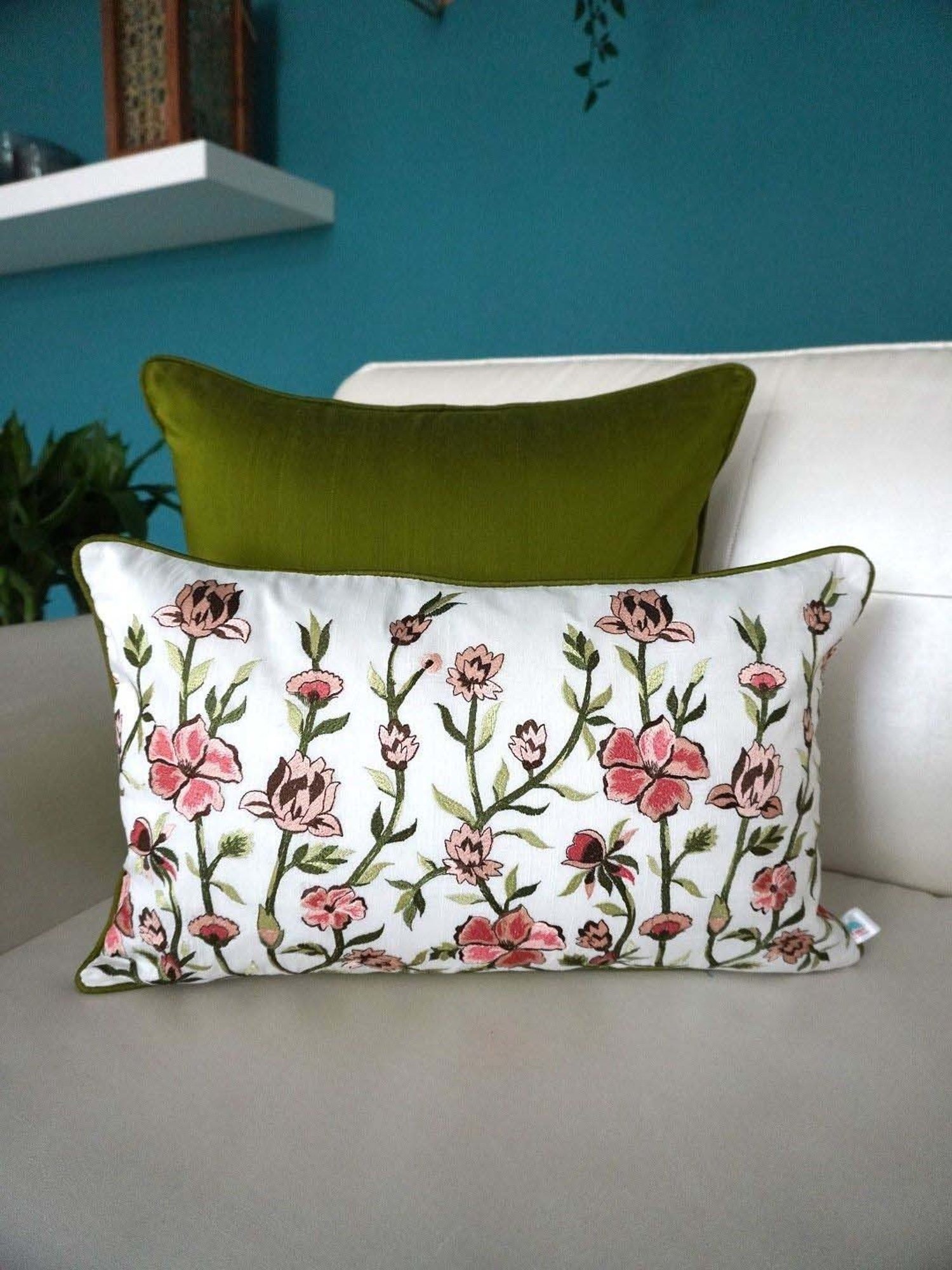 Swayam Multicolor Cotton 40 cm x 40 cm Cushion Covers - Set of 2