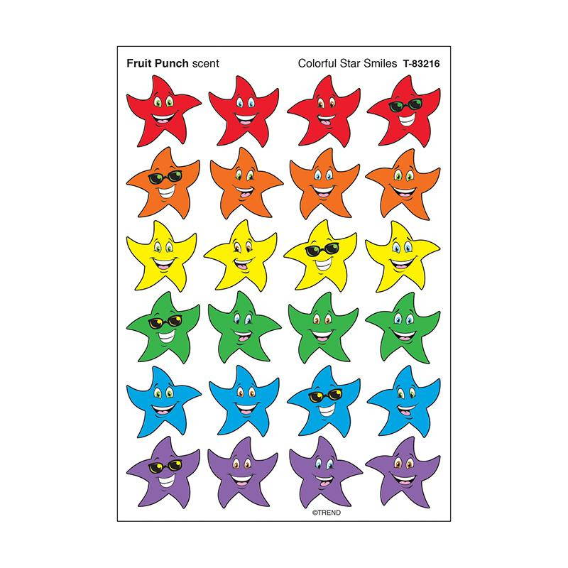 TREND ENTERPRISES INC. T-83216 STINKY STICKERS COLORFUL STAR SMILE