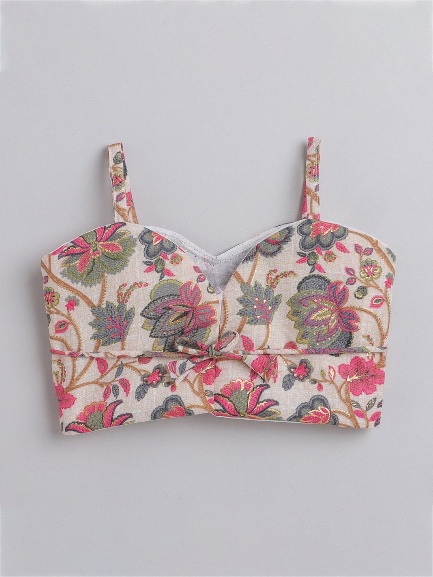 Many Frocks Kids Multicolor Embellished Lehenga, Choli with Dupatta