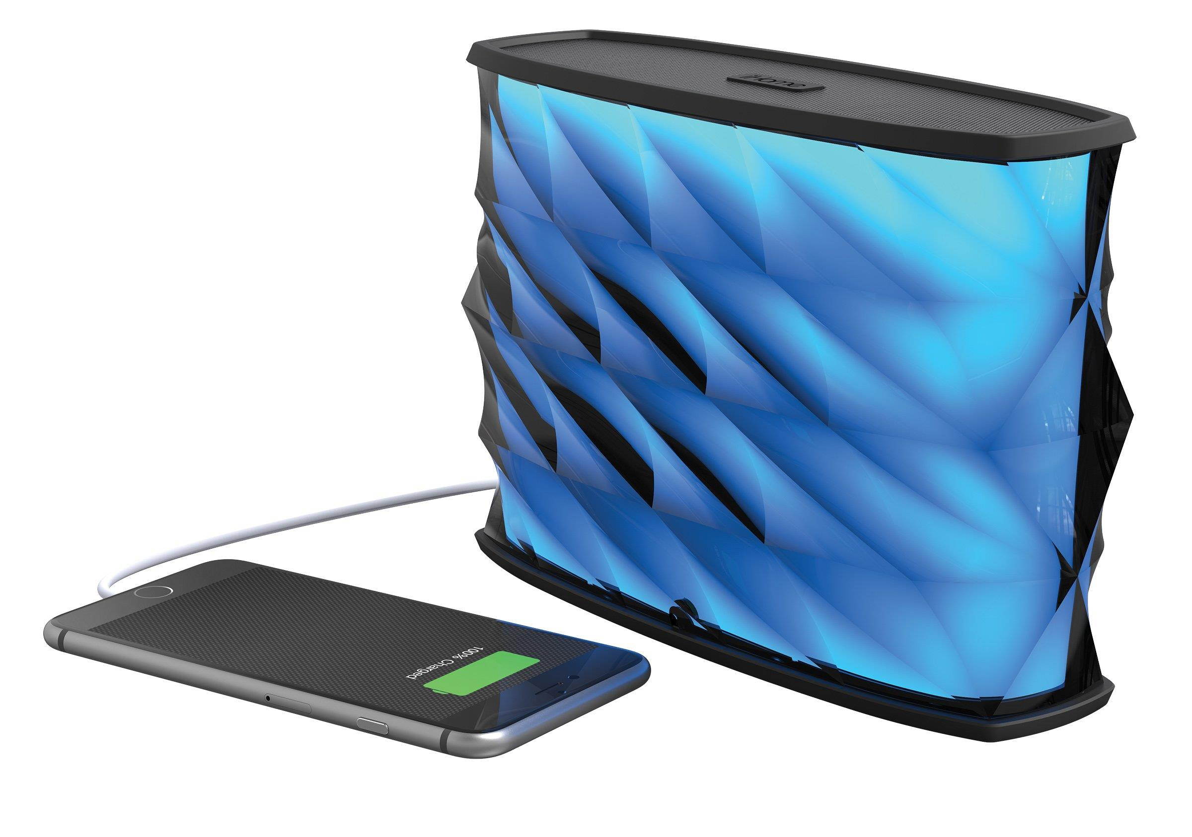 iHome iBT84 Portable Splashproof Color Changing 10 Hour Rechargeable Bluetooth Stereo Speaker with Speakerphone and Built-In Power Bank