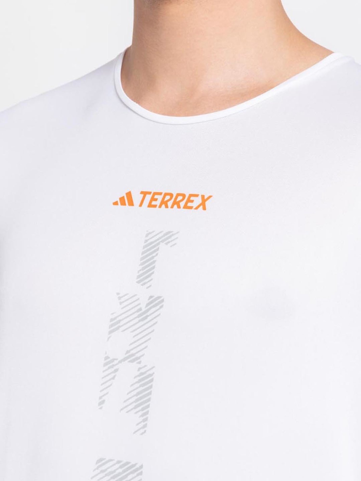 Adidas White Regular Fit Printed T-Shirt