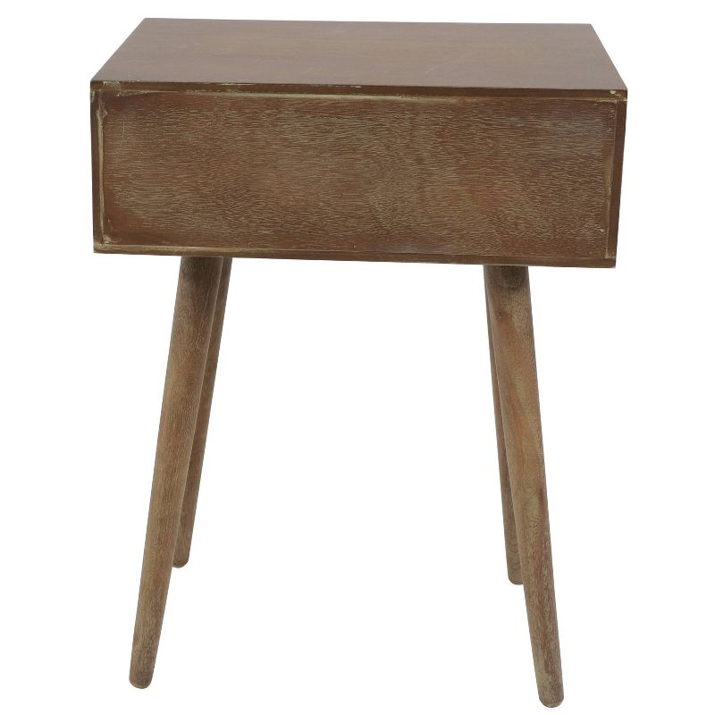 Melvin Mid Century Modern Storage Accent Table Driftwood - Décor Therapy