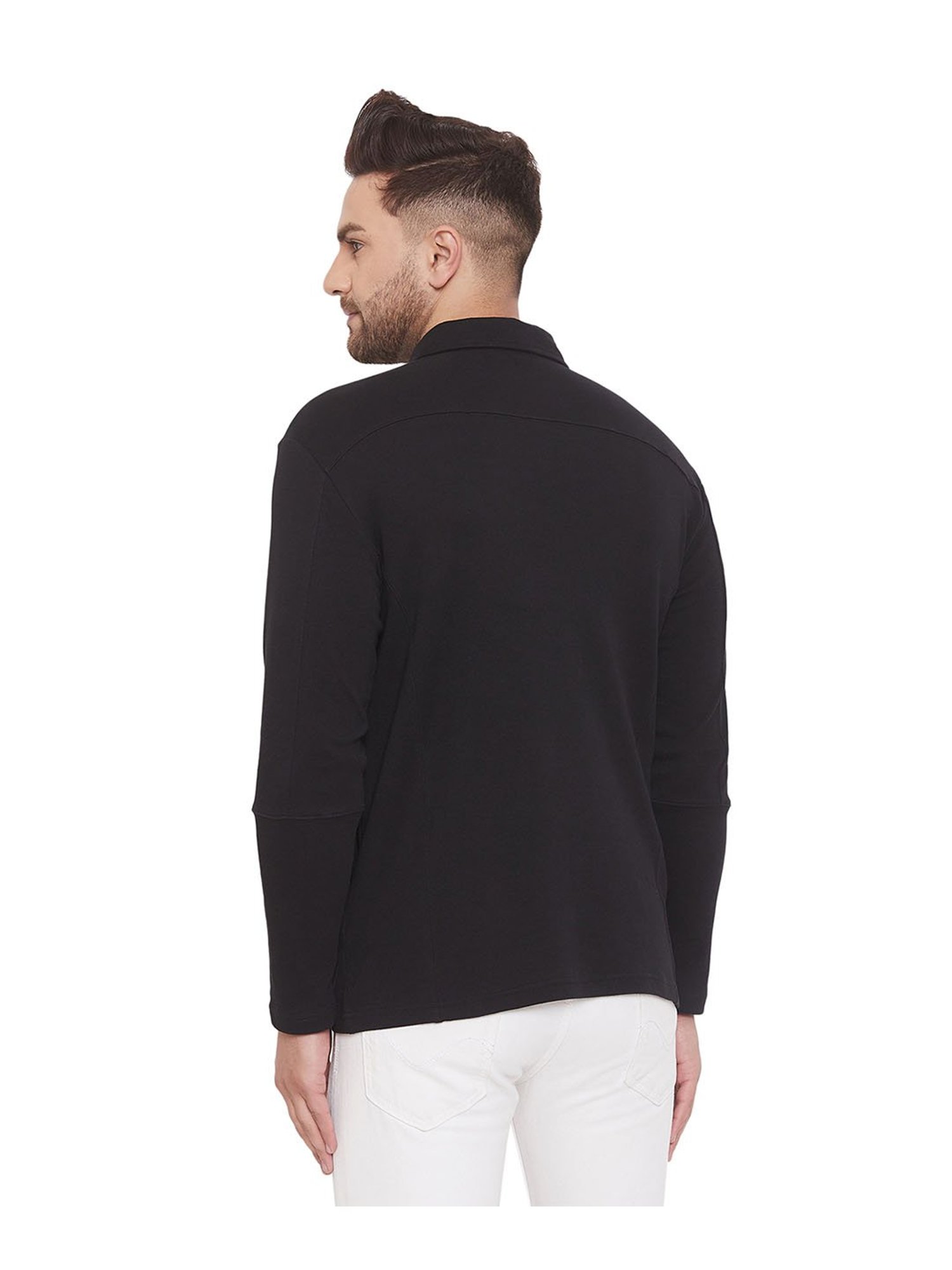 Hypernation Black Regular Fit Polo T-Shirt