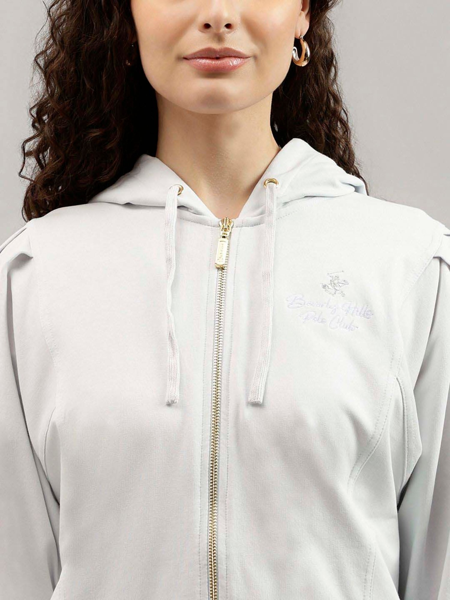 Beverly Hills Polo Club Grey Regular Fit Hoodie