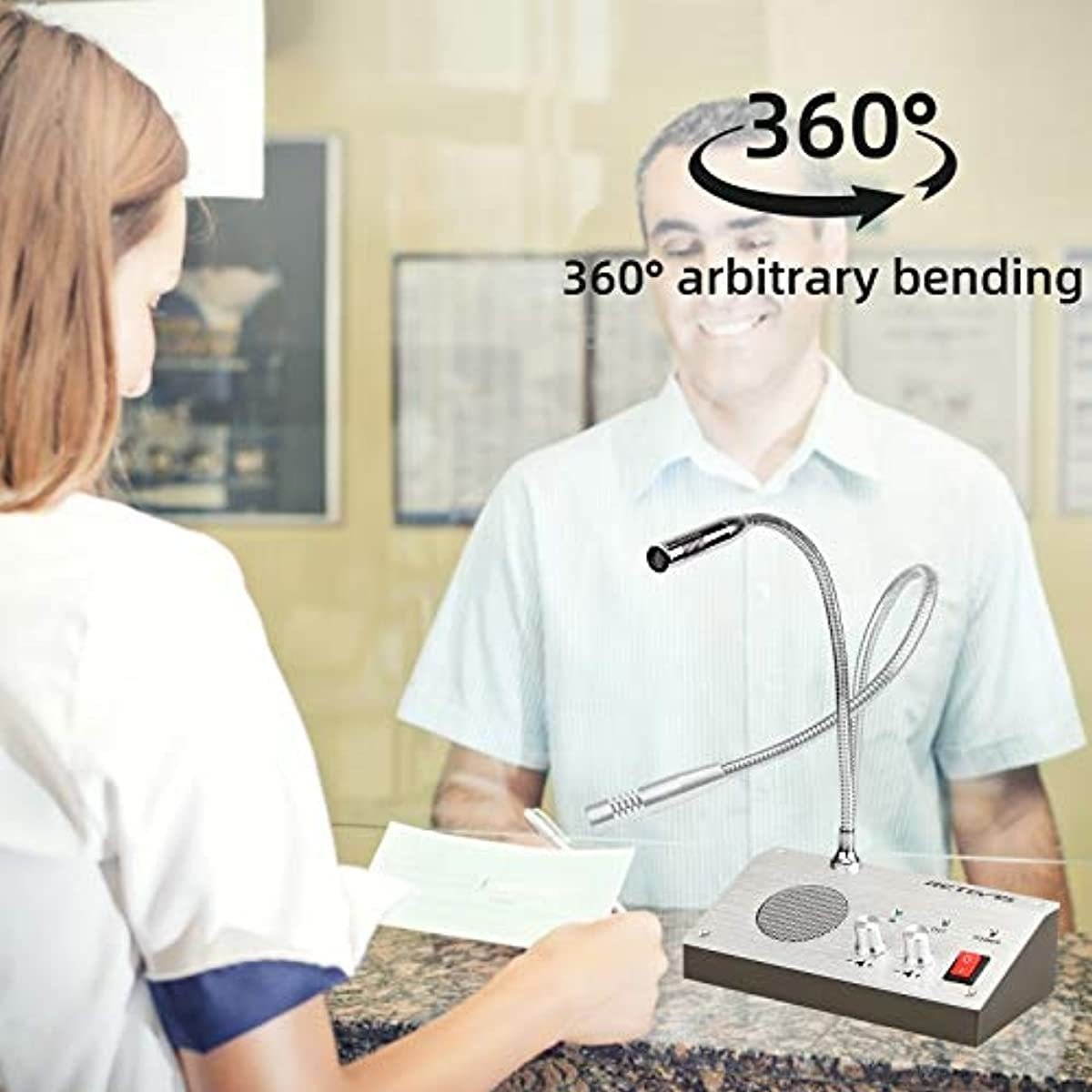 Retevis RT-9908 Window Speaker System,Intercom System for Business,Microphone Intercom,Window Intercom Speaker for Bank,Counter,Store,Restaurant