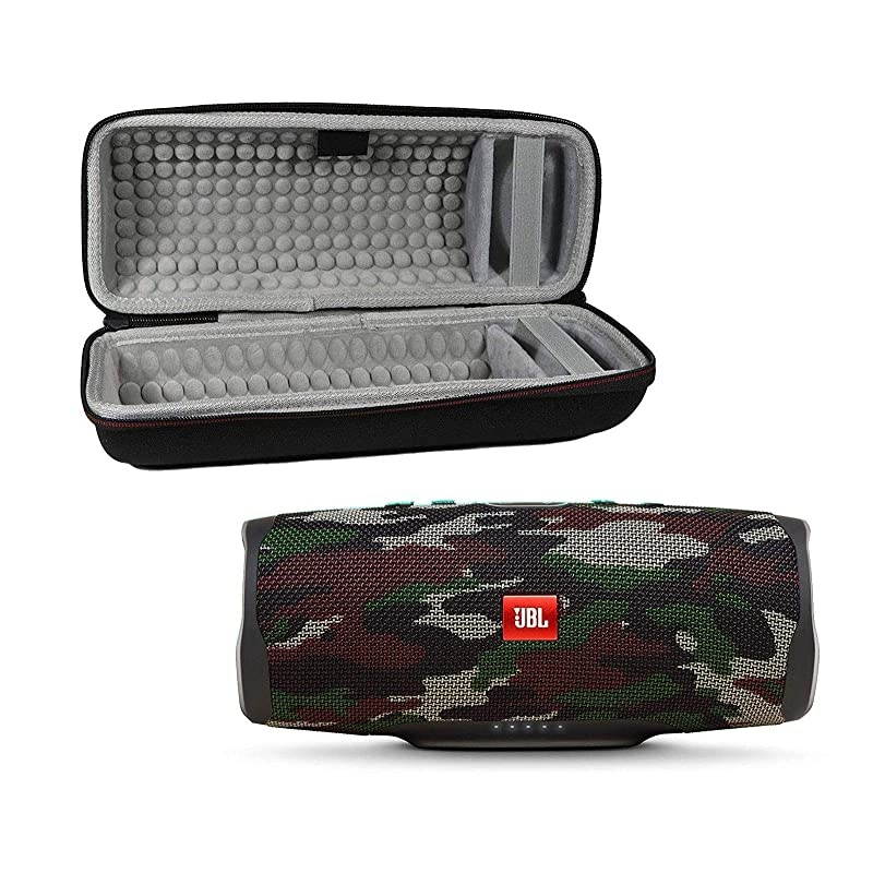Charge 4 Waterproof Wireless Bluetooth Speaker Bundle with Portable Hard Case Camouflage