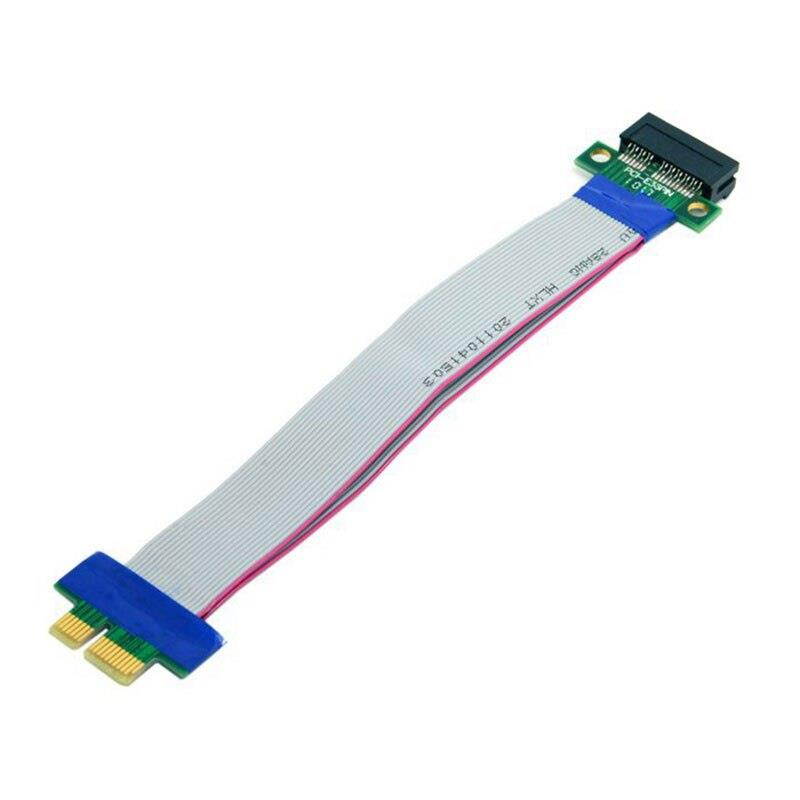 PCI-E Express 1X Slot Riser Card Extender Extension Ribbon Flex Relocate Cable 20cm