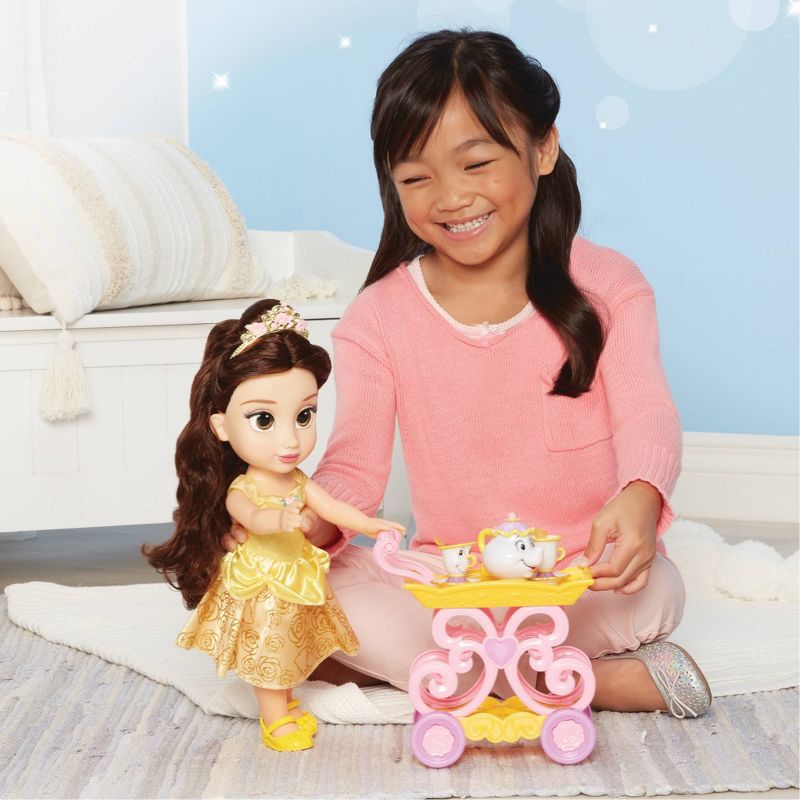 Disney Princess Doll Belle with Tea Cart