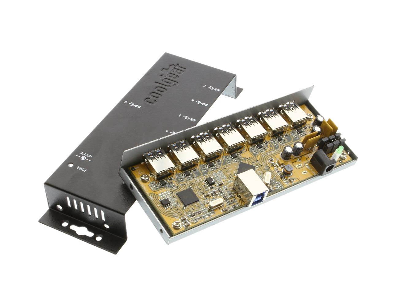 Coolgear 7-Port USB 3.0 Hub w/ Surge Protection  36W AC Adapter