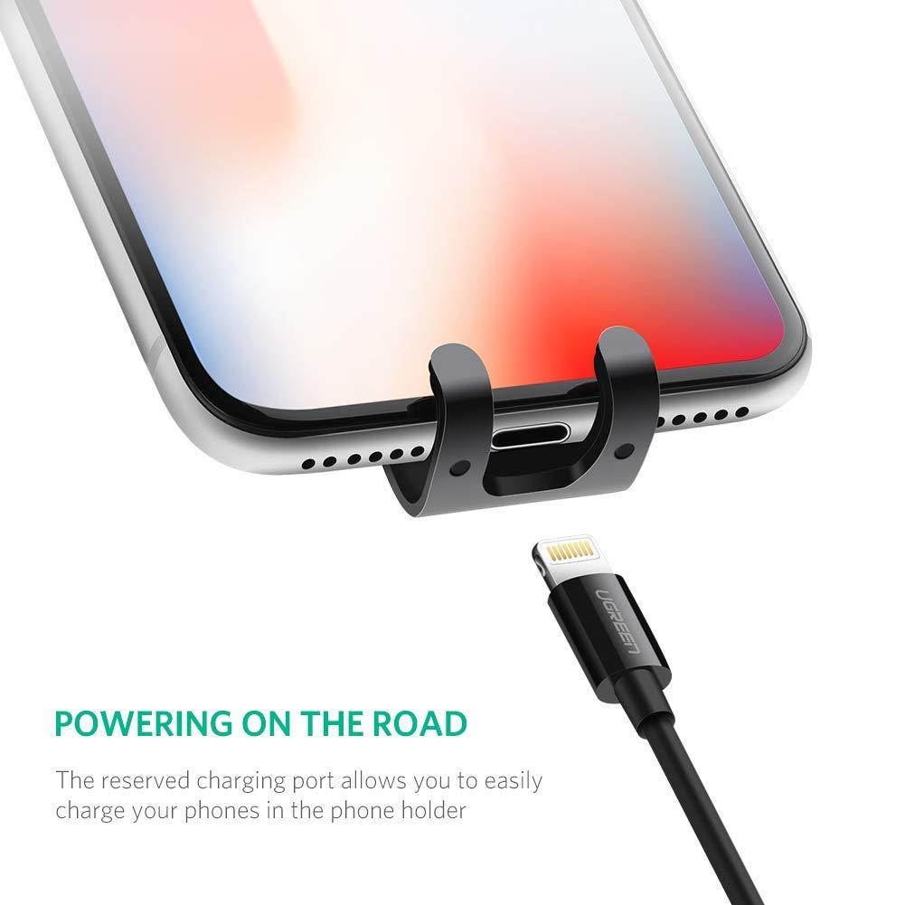 UGREEN Car Air Vent Mount Cell Phone Holder Gravity Compatible for iPhone Xs X XR 6S 7 Plus 8 5S 6, Samsung Galaxy S9 S7 Edge S8 S6, Google Pixel 2 XL, LG G6 Smartphone (Black)