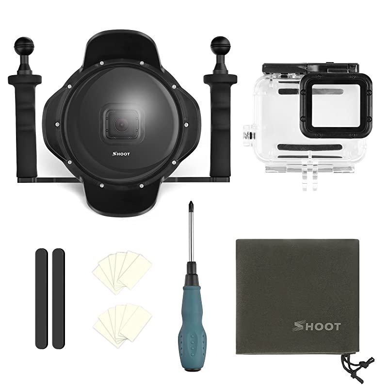 Official 50 Stabilizer Tray Dive Dome Port for GoPro HERO7 Black65 BlackHero2018 with Two Aluminum Alloy 1 Ball Handle for Underwater Photography Snorkeling Scuba Accessories