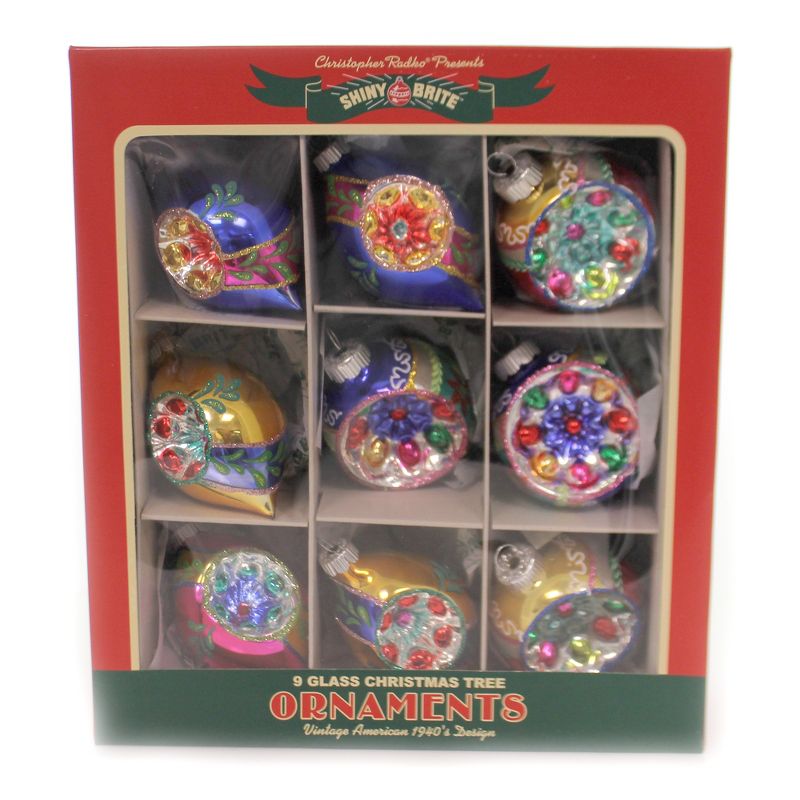 Shiny Brite 3.5" Cc Tulips & Rounds Christmas Confetti  -  Ornament Sets