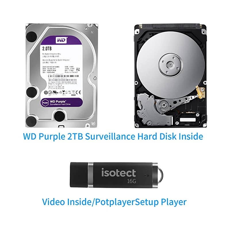 Newest Strong Version] All in One with 11.6-inch Monitor Home Video Surveillance System, Wireless Security Camera System,8CH Full HD 1080P Security Camera System 6pcs 1080P IP Cameras, 2TB HDD