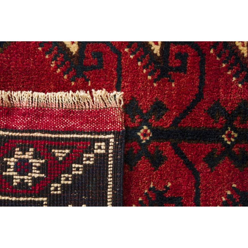 4'2"x6'8" Vintage One-of-a-Kind Jaakoppi Rug Red - Revival Rugs