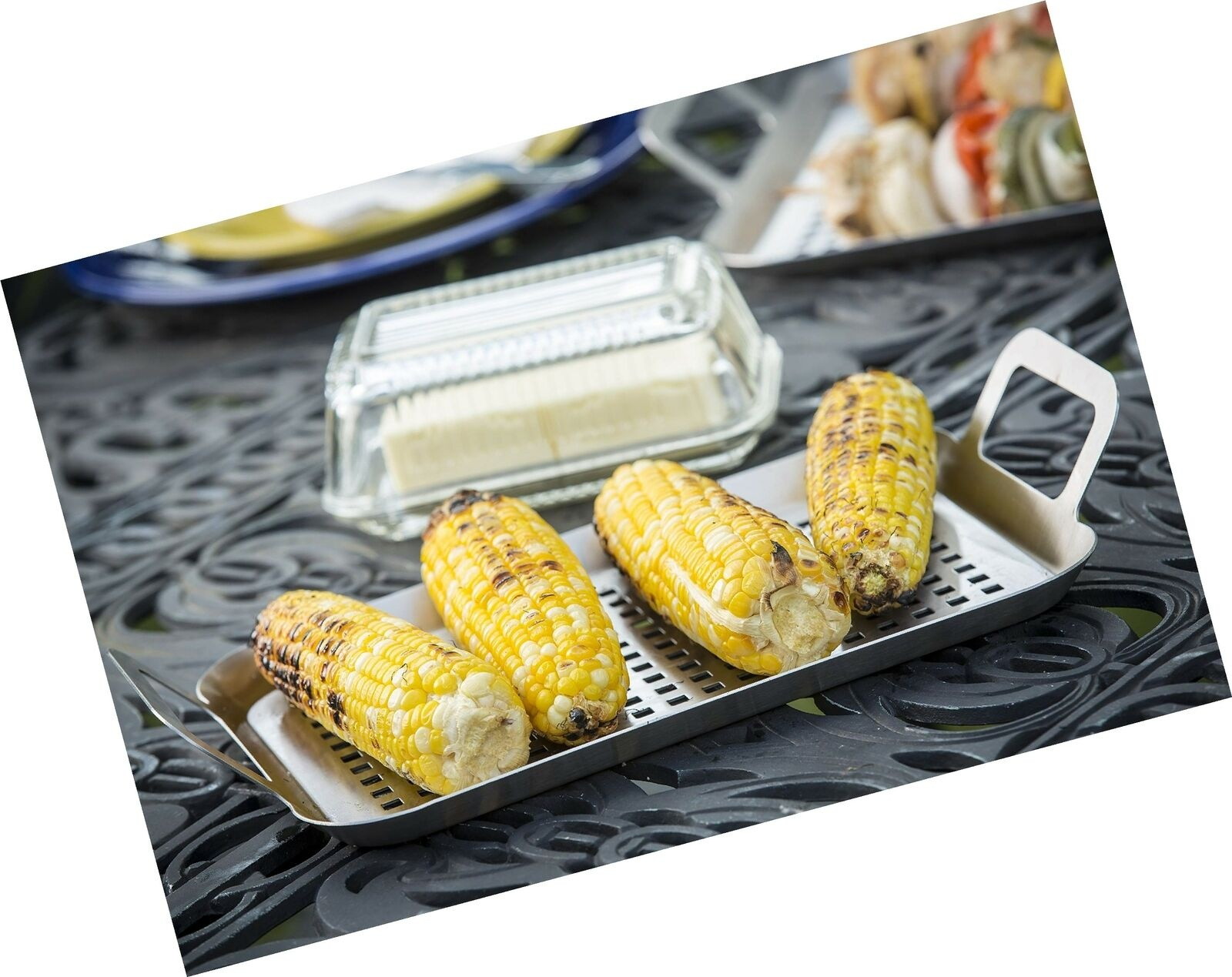 TableCraft 13.5" Stainless Steel Grilling Pan with Handles | Great for Outdoo...