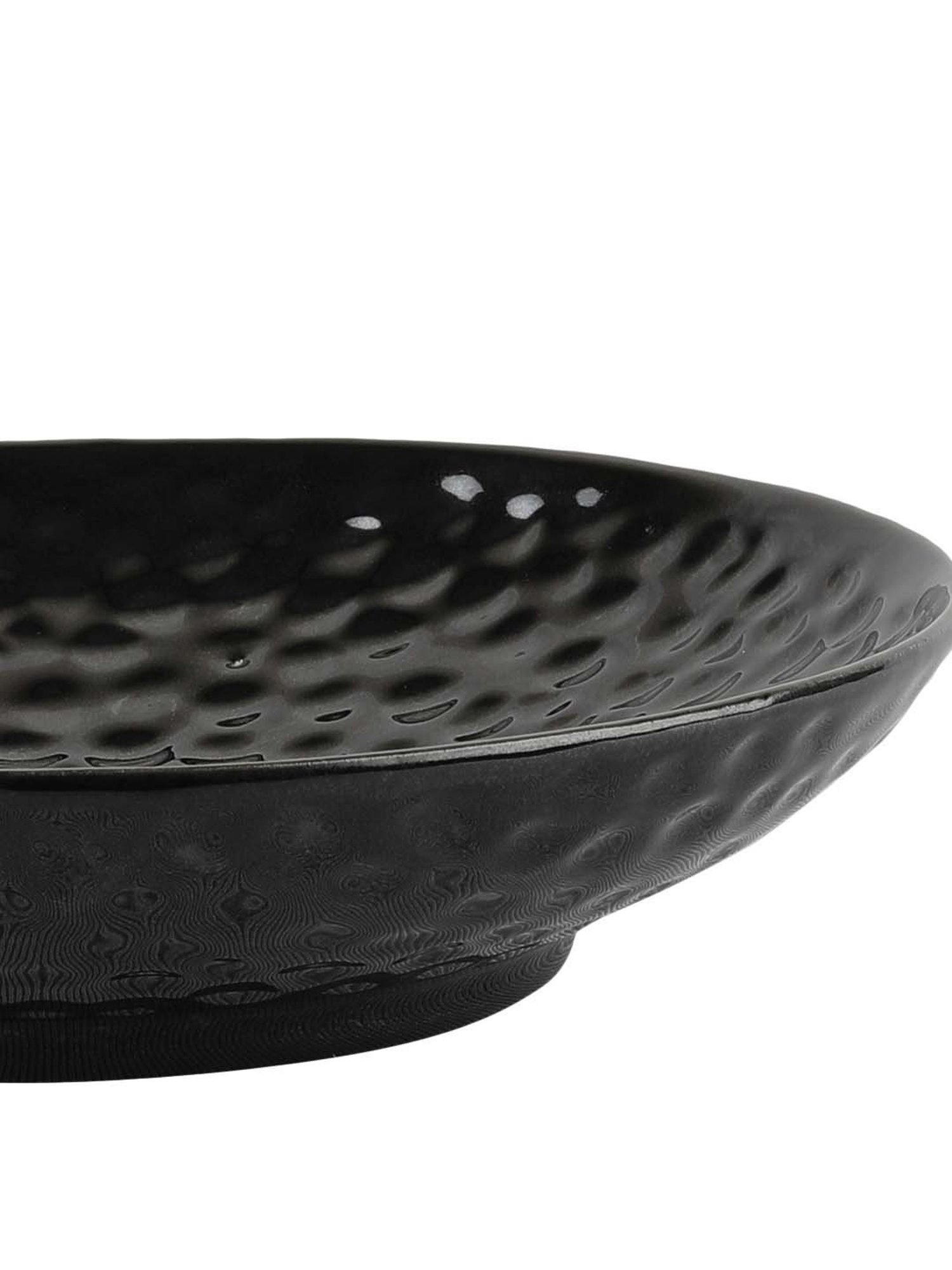 VarEesha Awesome Solids Black Ceramic Serving Platter - Set of 1