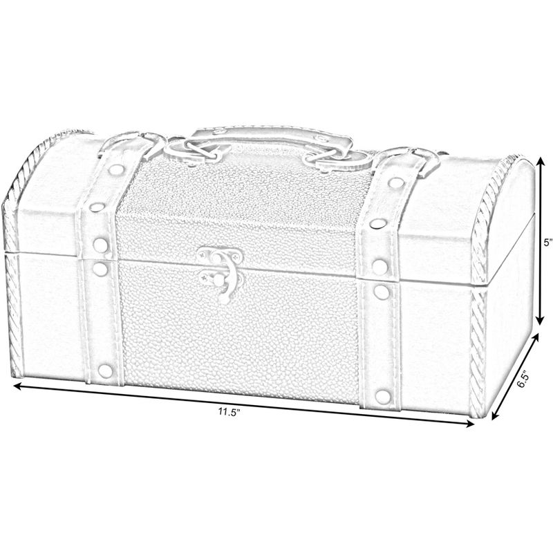 Vintiquewise Dresser Valet Leather Chest with Fabric Lining